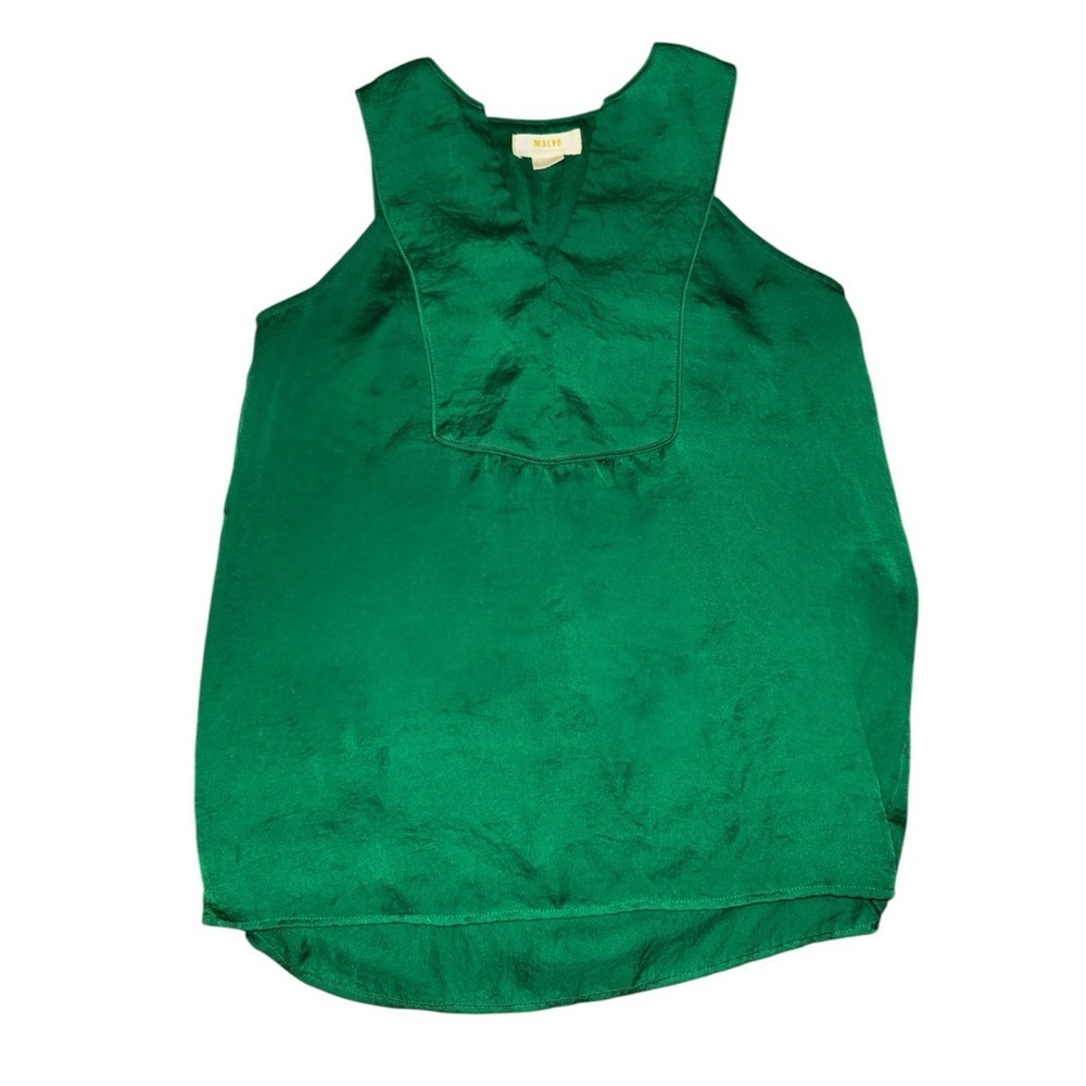 Maeve Anthropologie emerald green lightweight preppy blouse women’s size 0